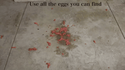 Dirty Wall With Crumbs On Floor GIF