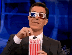 Dis Gon Be Good Stephen Colbert Eating Popcorn
