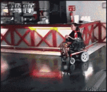 Disabled Child's Wheelchair Drifting GIF