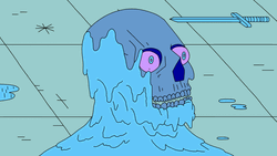 Disappearing Cartoon Skull I'm Melting GIF