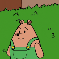 Disappearing Meme Pants Bear Hiding In Bush GIF