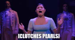Disappointed Lady Clutching Pearls  GIF