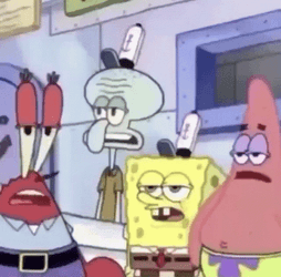 Disappointment Spongebob Squidward Patrick GIF