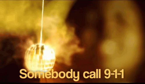 Disco Ball With Somebody Call 911 GIF