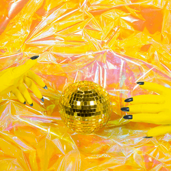 Disco Ball Yellow Fortune Teller GIF