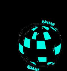 Disco Ball Yellow Purple Blue Flashing GIF