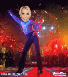 Disco Dancing Britney Spears Face Swap GIF