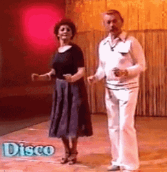 Disco Dancing Old People Vintage Footage GIF