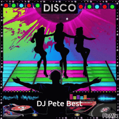 Disco Party Poster With DJ Pete Best GIF