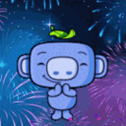 Discord Wumpus Happy New Year