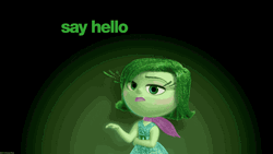 Disgust Inside Out Sassy Say Hello GIF