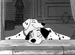 Disney 101 Dalmatians Perdita And Pongo Cartoon Love GIF