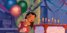 Disney Birthday Cake Blow Candles Lilo And Stitch