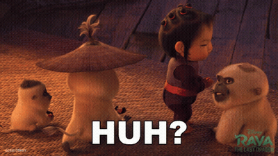 Disney Character Saying Huh With Monkeys GIF