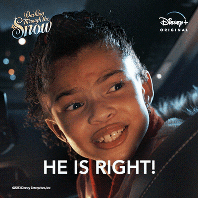 Disney Dash Through The Snow Poster With Young Girl GIF