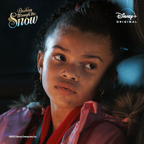 Disney Dashing Through The Snow Poster With Young Girl GIF
