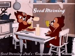 Disney Donald Duck Waving Good Morning Cartoon