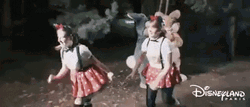 Disney Fans Holding Hands To Finish Line GIF