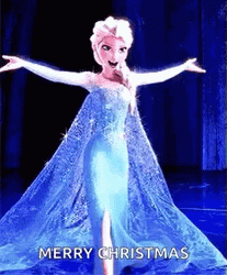 Disney Frozen Princess Elsa Merry Christmas GIF