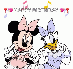 Disney Girls Happy Birthday GIF