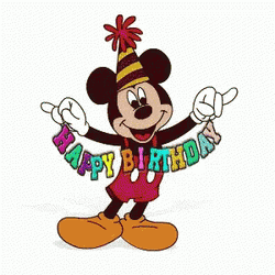 Disney Happy Birthday Banner GIF
