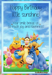 Disney Happy Birthday Little Sunshine GIF