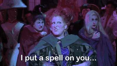 Disney Hocus Pocus 2 Poster With Three Witches GIF