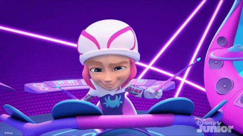 Disney Junior Cartoon Character Playing Drum Set GIF