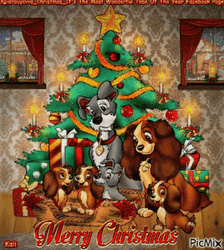 Disney Lady And The Trump Merry Christmas GIF