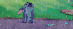  Disney Lilo And Stitch Crying Rain No GIF