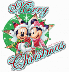 Disney Mickey And Minnie Mouse Christmas Sticker  GIF