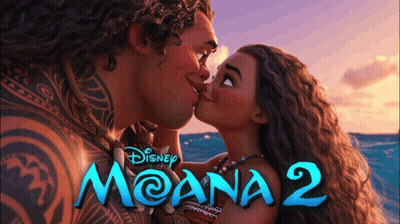 Disney Moana 2 Man And Woman Kissing GIF
