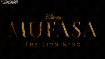 Disney Mufasa Lion King Logo Black Background GIF