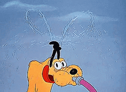 Disney Pluto Water Fountain GIF