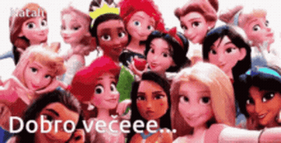 Disney Princess Dolls Posing Dobro Veeee GIF