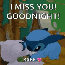 Disney Stitch In Pajamas Good Night Babe