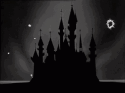Disneyland Fireworks Black And White GIF