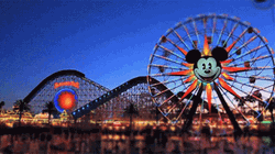 Disneyland View In Timelapse And Blue Skies GIF