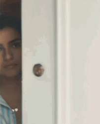 Displeased Girl Open Door GIF