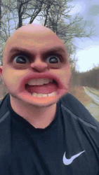 Distorted Face Frustration GIF