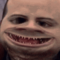 Distorted Teeth Scary Face GIF