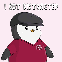 Distracted Pudgy Penguin Chased Bee GIF