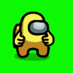 Distraction Dance Among Us Yellow GIF