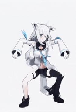 Distraction Dance Shirakami Fubuki GIF