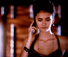 Disturbed Elena Gilbert Phone Call GIF