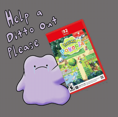 Ditto Next To Pokemon Game GIF