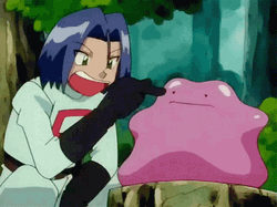 Ditto Wobble James Team Rocket Poking Pokemon  GIF