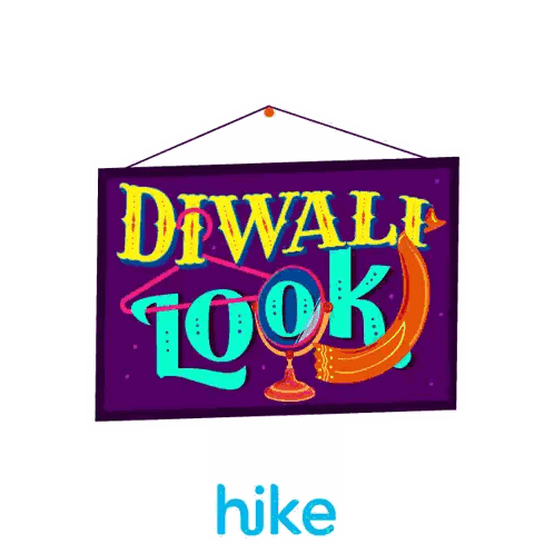 Diwali Look Sign Hanging Sticker