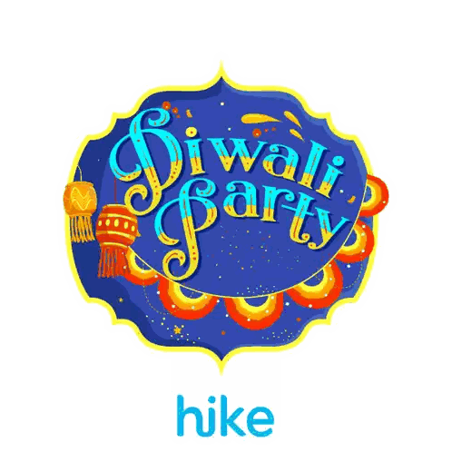 Diwali Party Hike Sign Sticker
