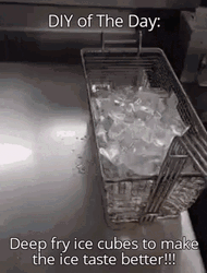 DIY Deep Fry Ice  GIF